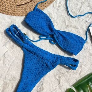 Monday Swim Tamarama Top and Malta Bottom in Ride The Wave Crochet